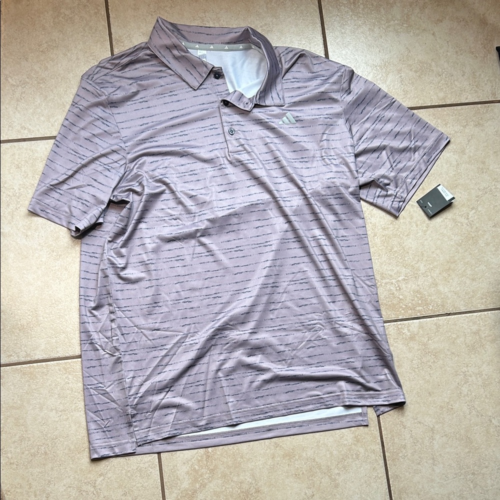 adidas Men's Polo Shirt - Light Purple